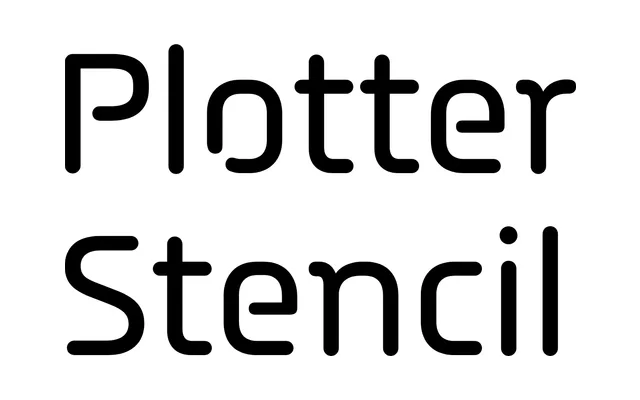 Plotter Stencil specimen from Typotheque