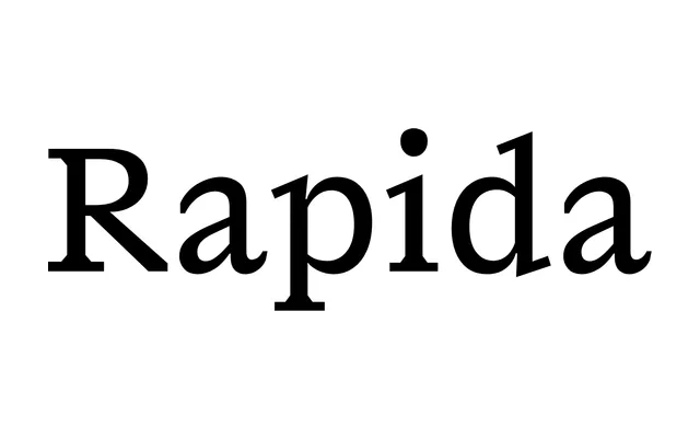 Rapida specimen from Typotheque