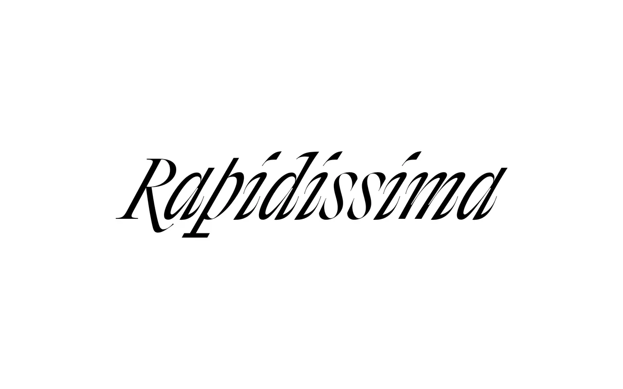 Rapidissima specimen from Typotheque
