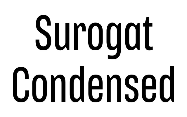 Surogat Condensed specimen from Typotheque