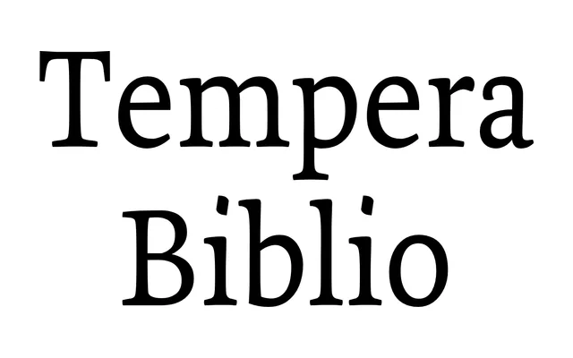 Tempera Biblio specimen from Typotheque