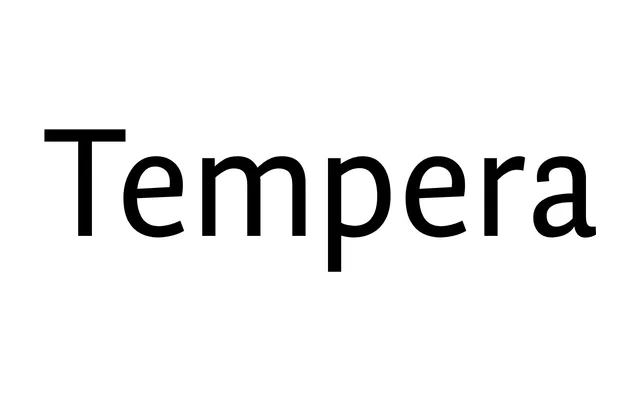 Tempera specimen from Typotheque