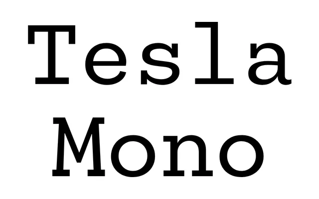 Tesla Mono specimen from Typotheque