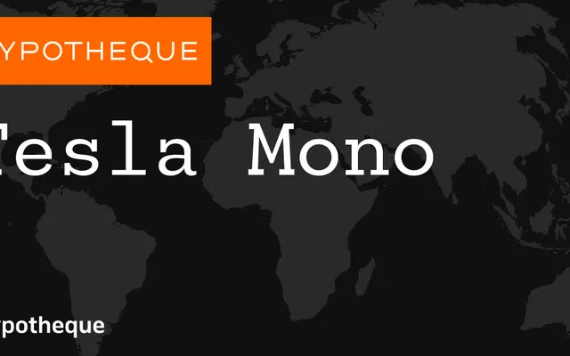 Tesla Mono specimen from Typotheque