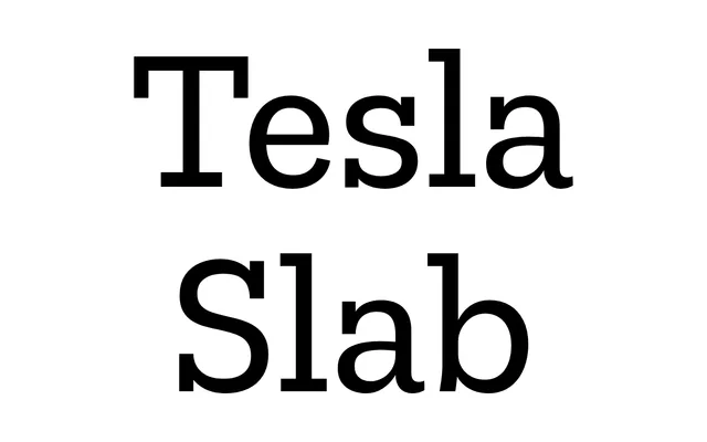 Tesla Slab specimen from Typotheque