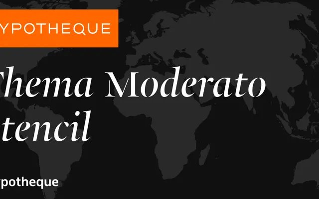 Thema Moderato Stencil specimen from Typotheque