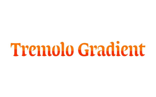 Tremolo Gradient specimen from Typotheque