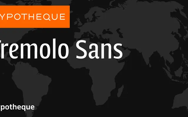 Tremolo Sans specimen from Typotheque