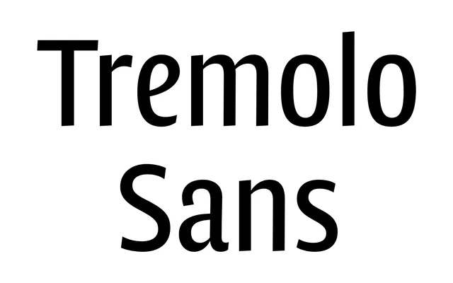 Tremolo Sans specimen from Typotheque