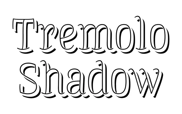 Tremolo Shadow specimen from Typotheque