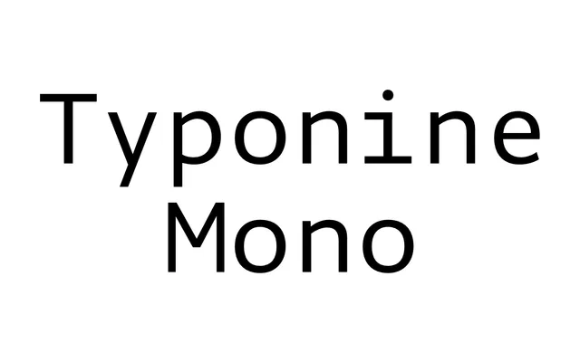 Typonine Mono specimen from Typotheque