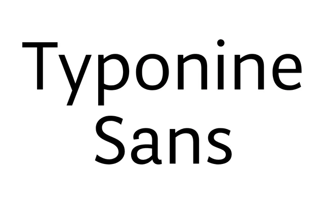 Typonine Sans specimen from Typotheque