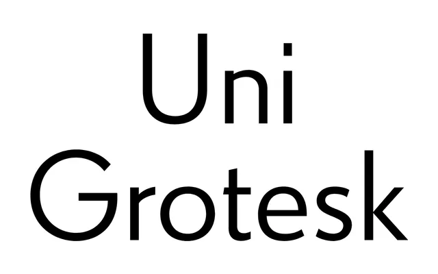 Uni Grotesk specimen from Typotheque