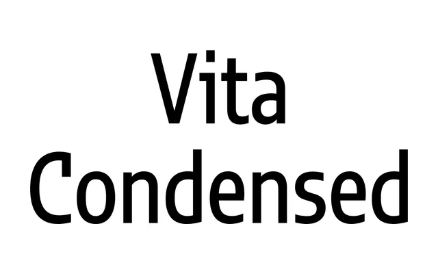 Vita Condensed specimen from Typotheque
