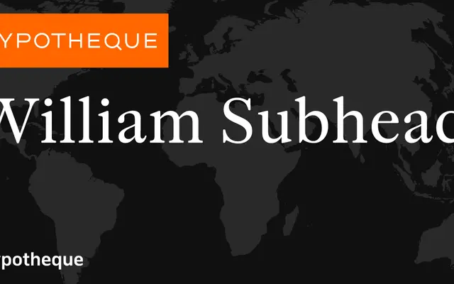 William Subhead specimen from Typotheque
