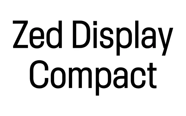 Zed Display Compact specimen from Typotheque