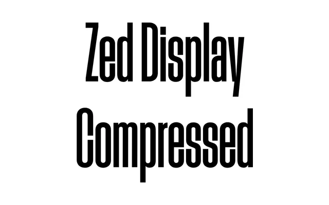 Zed Display Compressed specimen from Typotheque