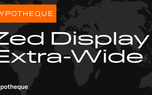 Zed Display Extra-Wide specimen from Typotheque