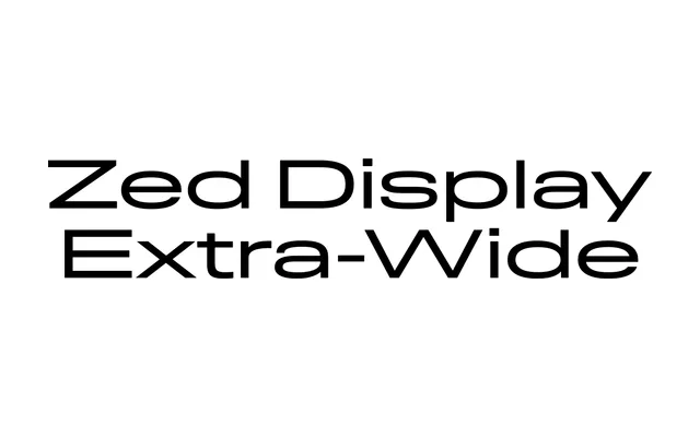 Zed Display Extra-Wide specimen from Typotheque