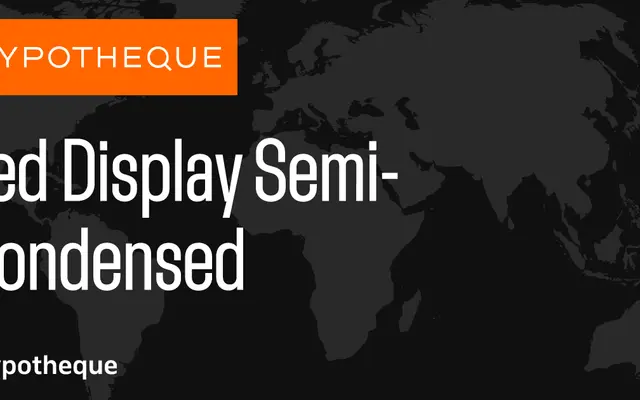 Zed Display Semi-Condensed specimen from Typotheque