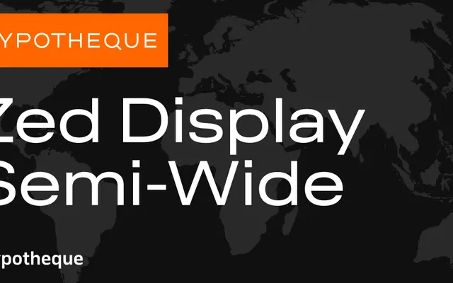 Zed Display Semi-Wide specimen from Typotheque