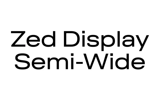 Zed Display Semi-Wide specimen from Typotheque