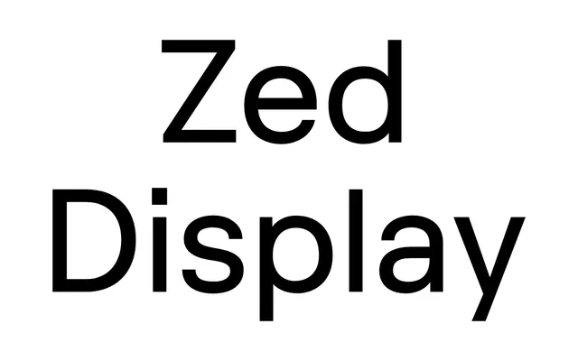 Zed Display specimen from Typotheque
