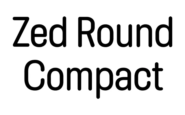 Zed Round Compact specimen from Typotheque