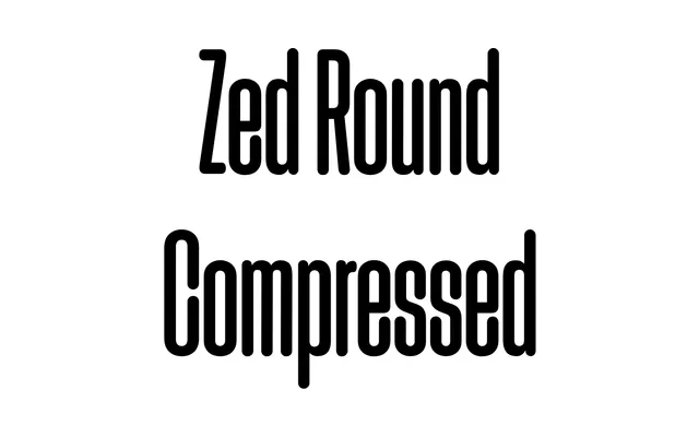 Zed Round Compressed specimen from Typotheque