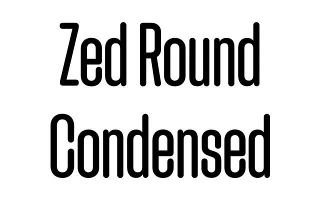 Zed Round Condensed specimen from Typotheque