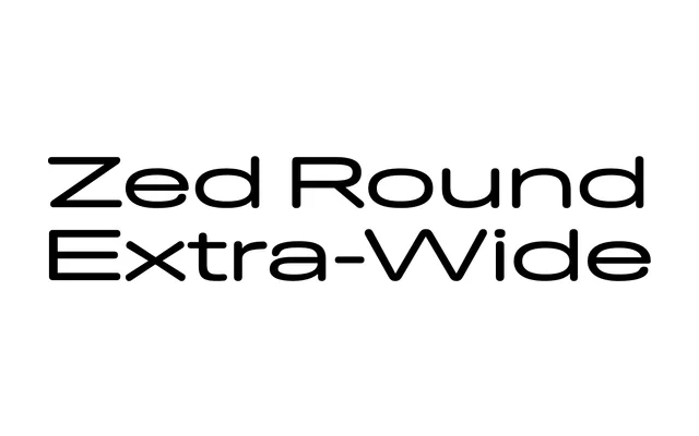 Zed Round Extra-Wide specimen from Typotheque