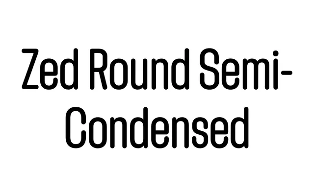 Zed Round Semi-Condensed specimen from Typotheque