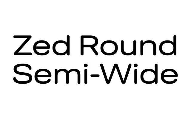 Zed Round Semi-Wide specimen from Typotheque