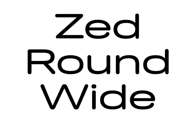 Zed Round Wide specimen from Typotheque