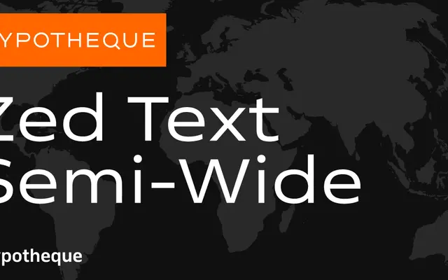 Zed Text Semi-Wide specimen from Typotheque