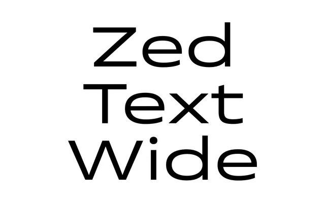 Zed Text Wide specimen from Typotheque
