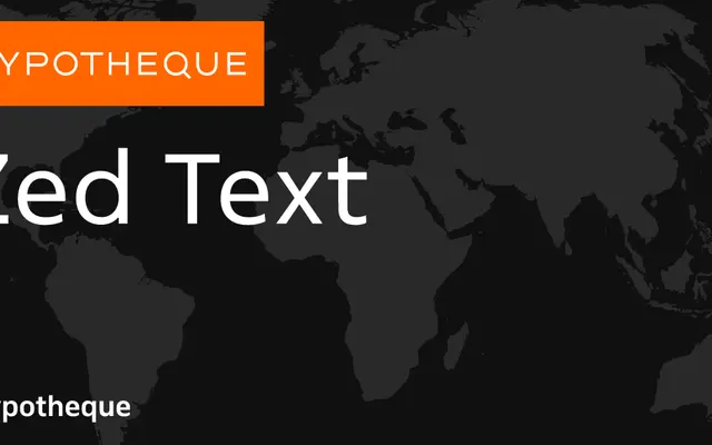 Zed Text specimen from Typotheque