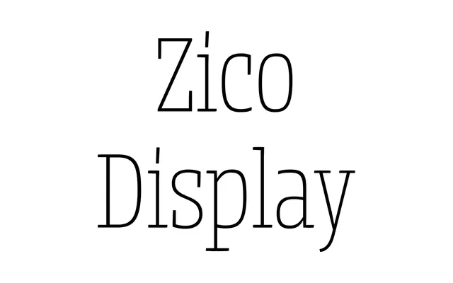 Zico Display specimen from Typotheque