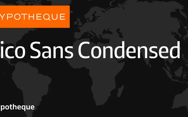 Zico Sans Condensed specimen from Typotheque