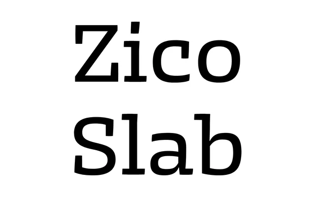Zico Slab specimen from Typotheque
