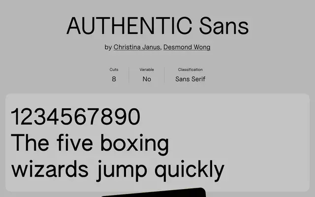 AUTHENTIC Sans specimen from Uncut