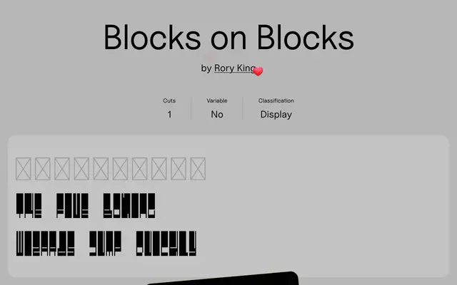 Blocks on Blocks specimen from Uncut