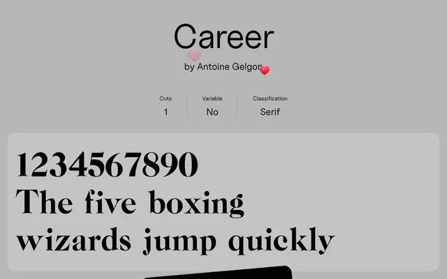 Career specimen from Uncut