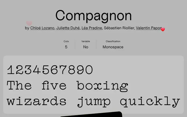 Compagnon specimen from Uncut
