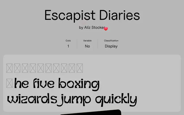 Escapist Diaries specimen from Uncut