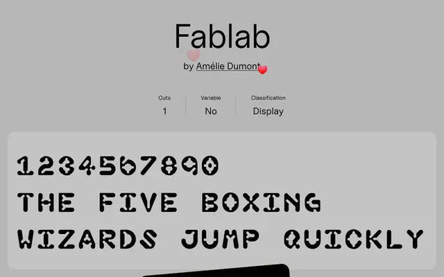 Fablab specimen from Uncut
