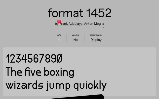 format 1452 specimen from Uncut