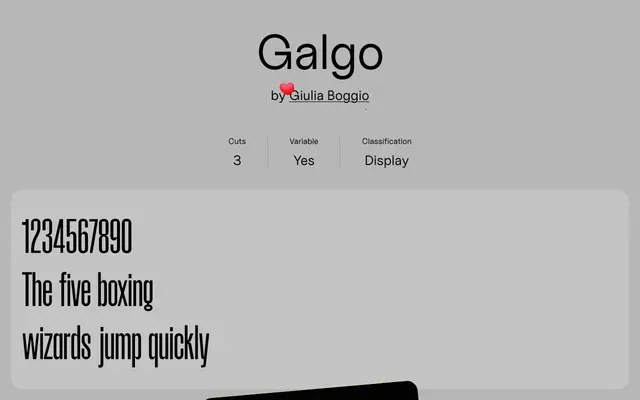 Galgo specimen from Uncut