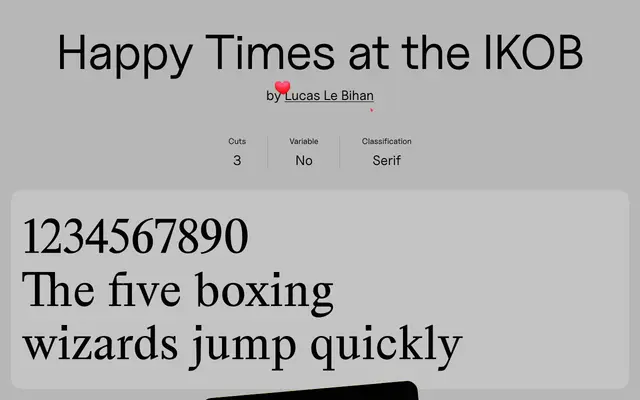 Happy Times at the IKOB specimen from Uncut