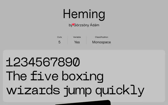 Heming specimen from Uncut